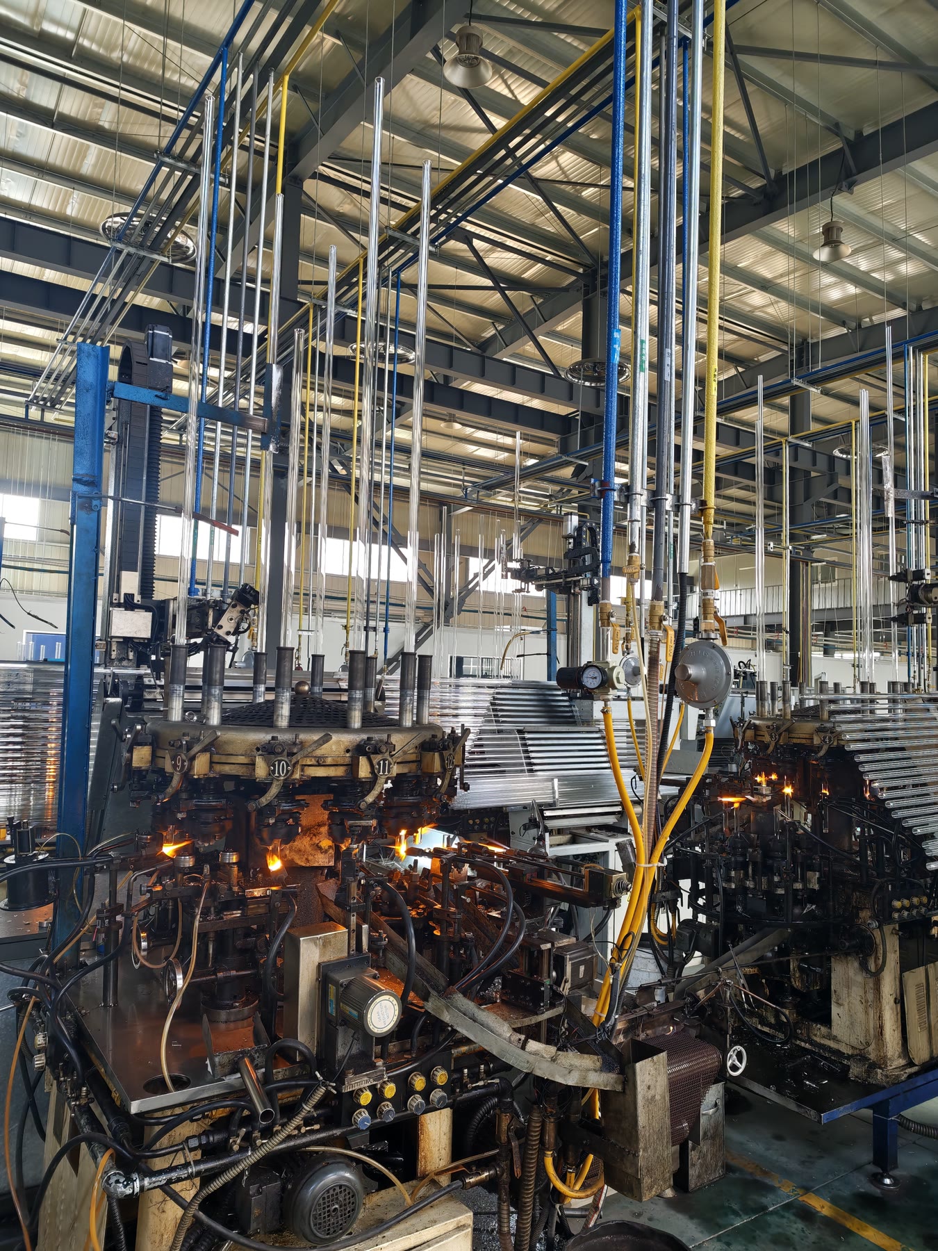 Glass bottle production machinery